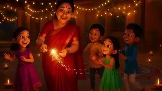 Deepavali 🎆 Kids Diwali Song | Tamil Animated Dance | Happy Diwali 2025