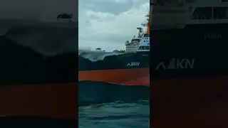 Ocean's Fury! Ship Covered by a Towering Wave! #ship  #scaryocean #roughseas