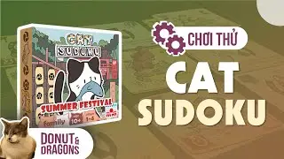 C&ugrave;ng chơi board game Cat Sudoku Summer Festival - D&ugrave;ng m&egrave;o giải Sudoku | Donut&Dragons