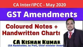 GST Amendment Video for May 2020 with Colourful Notes I CA Kishan