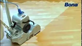 Como lijar su piso de madera con maquinas Bona