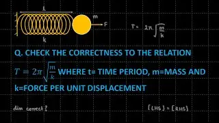 Q Check the Correctness to the Relation t=2&pi;&radic;(m/k)