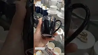 black golden print mug 6pcs set Rs 2000/ #coffee #crockery #kitchenware #tea #shopping #cafe #cod