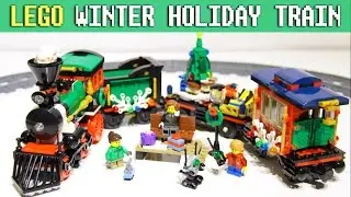 ❄️ 🎄 Winter Holiday Train 🚂 LEGO Creator Expert Set 10254 Stop motion build