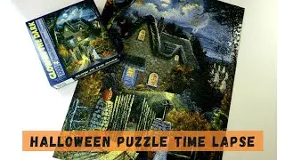 Haunted Halloween House Puzzle Time Lapse 1000 Pieces - Bits and Pieces