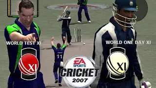 EA Cricket 07 in 2020 - World ODI XI vs TEST Xi  Live T20 Match Stream Gameplay Commentary