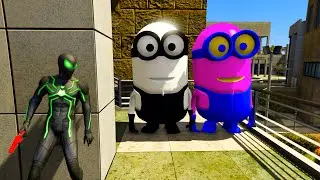GTA 5 Funny Ragdoll Spiderman vs Blue Minion Epic Episode #17