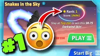 snake.io 🐍 SR-75 Darkwind Skin Top 1 Rank | Epic snake.io gameplay | Hut Gaming