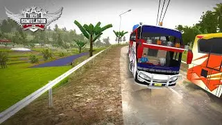 Bus simulator indonesia 🔥😍(Dangerous off-road in mountain 🏔️)#mha 