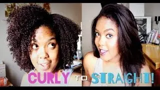 Natural Hair | Straightening Tutorial!!