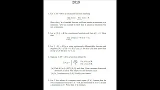 Solution of ISI M.MATH 2019 Real analysis(PMB)( Question no 1,2,3,4,5)