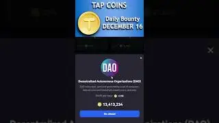 TAP Coins Daily Combo Bounty, December 16, TapCoin Today