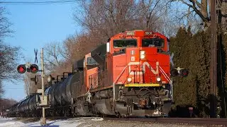 First Catch Of 2026! CN 8900 SD70M-2 Leads CN Southbound Oil Train At Oshkosh, WI CN Neenah Sub