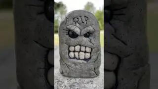 Tombstone Monster Sculpted out of Premo Sculpey