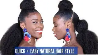 Quick and Easy Natural Hair Style featuring HergivenHair