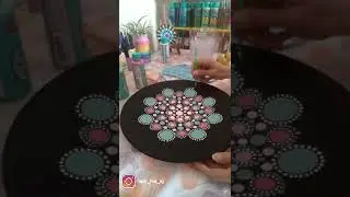 Mandala dotting on pottery plate!