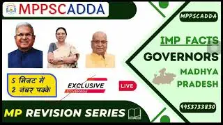 GOVERNORS of MADHYA PRADESH | 2022-23 | MPPSC FACTS | #mppsc2022 #mppscadda #quickrevisionseries