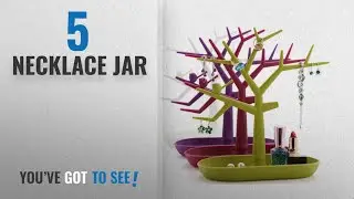 Top 10 Necklace Jar [2018]: SYGA Tree Design Jewelry Rack Display Stand Holder Organizer For