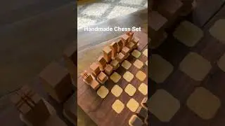 Шахматная доска и шахматные фигуры ручной работы ♟️