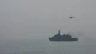 MADE IN INDIA ADVANCED LIGHT HELICOPTER IN ACTION AT THE INTERNATIONAL FLEET REVIEW 2016.