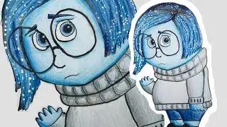 Como desenhar a Tristeza de Divertida Mente | How to draw Sadness from inside out