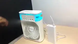 Refulgix Portable Humidifier Mini AC, Table Fan, Desk Fan with USB-Powered