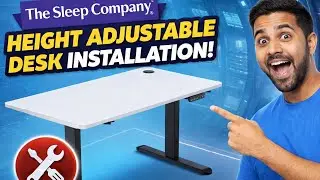 The sleep company Adjustable Desk Installation! 🛠 #unboxing #unboxingvideo #desksetup #viral #desk 