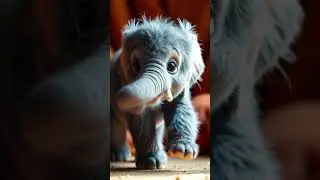 A Baby Fluffy Elephant walking for the first time!