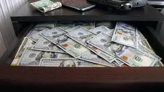 Counting 100 Dollar bills - stacks of money counting!
