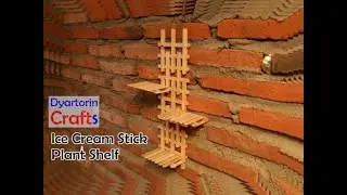 Make a plant shelf using ice cream sticks | popsicle stick craft