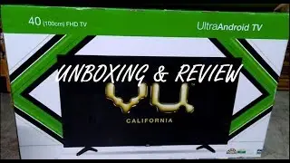 VU TV Ultra Android 40 inch tv unboxing