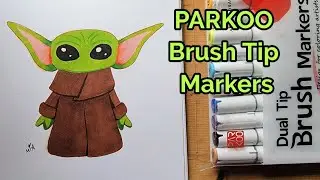 PARKOO 12 Set Brush Markers Review ||  Are These Any Good?