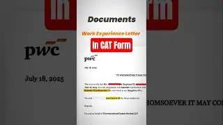 Work Ex Proof in CAT Form? Don&rsquo;t Mess This Up! #workexperience #catformfilling
