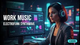 Focus Music for Deep Work 🎧 (4 Hours) | Creative Flow State 🎨 Electrofunk Mix