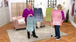 Denim & Co. Ombre Crew Neck Long Sleeve Sweater Tunic on QVC