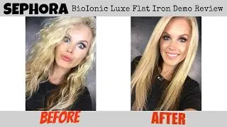 Sephora BioIonic Luxe Vibrating Flat Iron Demo Review