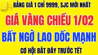 Giá Vàng Chiều 01/02 Vàng 9999, SJC Gây Chấn Động Sau Cú Lao Dốc