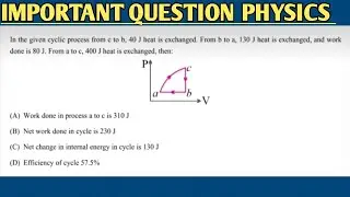 Thermodynamics Cyclic Process Numericals | Heat, Work & Efficiency | Physics Question Explained 