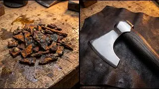 Forbidden Viking Weapon &mdash; Rusty Battle Axe in 27 Pieces (Method Banned Since 1100 AD) ASMR
