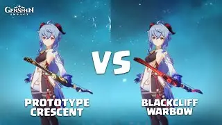 Prototype Crescent VS Blackcliff Warbow | Which one is Better For Ganyu | #ganyu #genshinimpact