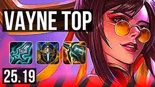 VAYNE vs AATROX (TOP) | 12 solo kills, 57k DMG, 68% winrate, Godlike, 22/6/10 | EUNE Master | 25.19