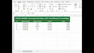 AUTOMATE EXCEL BORDERS! Easy Steps to Master Conditional Formatting