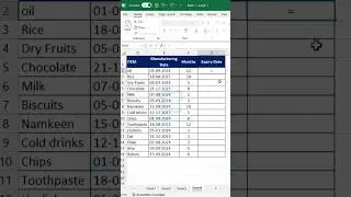 📅 How to find expiry date  #excel #shorts