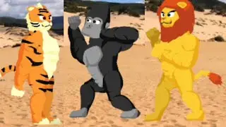 cartoon Fight Wild arena: gameplay wolkthough - ( android, iOS ) Tiger VS (G) (C) (J) (L)