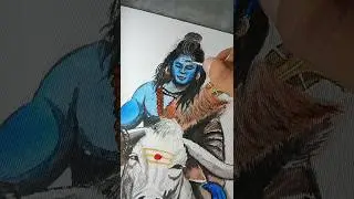 Shanker Ji And Nandi Maharaj 🙏🚩🔱 #shorts #drawing #painting