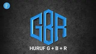 Cara membuat logo monogram 3 huruf inisial | G+B+R | tutorial pixellab android | Speed Art