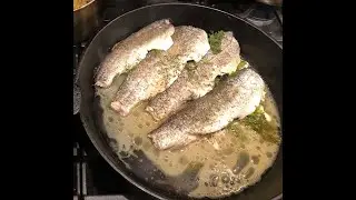 Trout with Lemon, Parsley, and Dill Baked in Cast Iron
