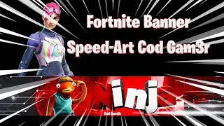 Fortnite Banner - SpeedArt by Cod Gam3r ( Banner per Ninja) #bannerfortnite #bannerfree #free 😱