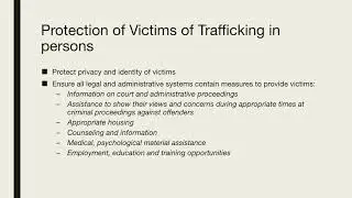 International Law & Human Trafficking
