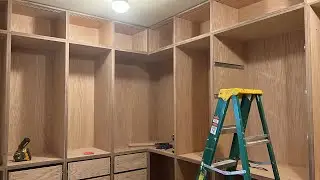 Master closet   upper cabinet build